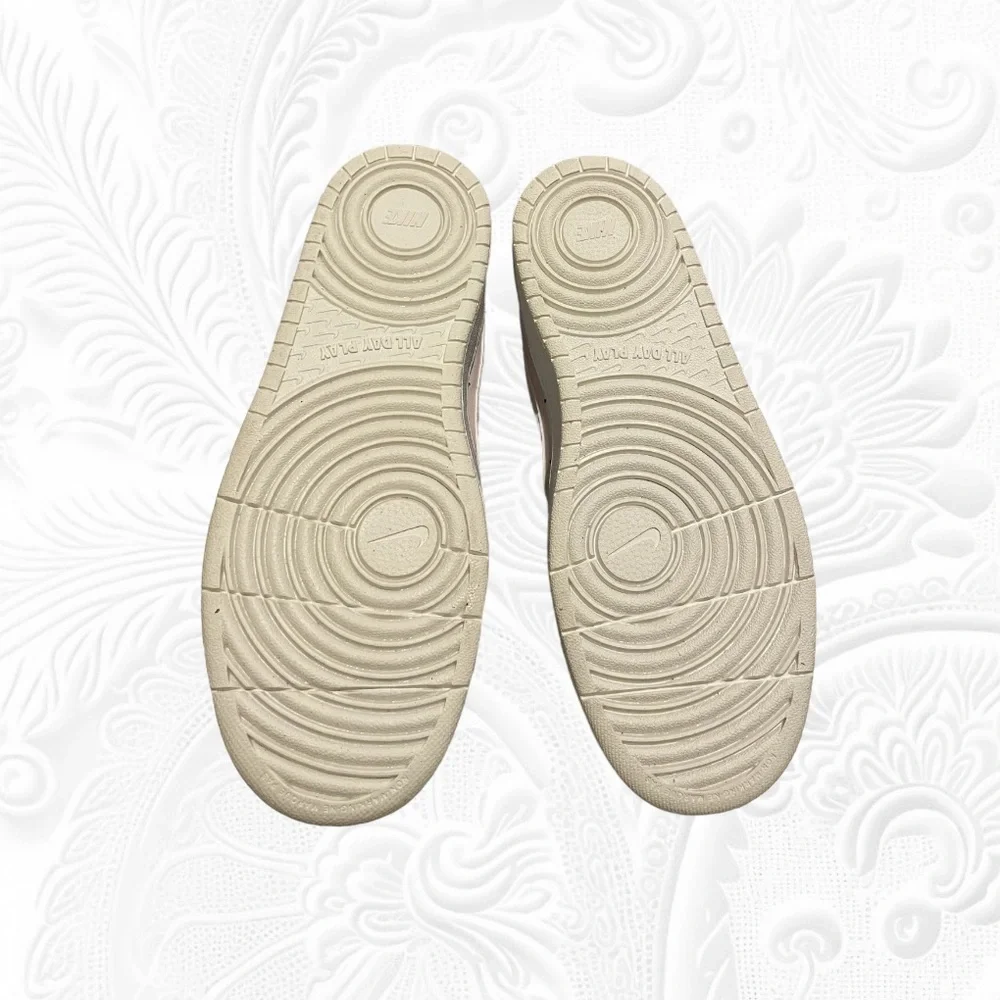 Nike Court Borough Mid 2 Pearl Pink & White Youth Big Kid 7 Brand New - Picture 6 of 9